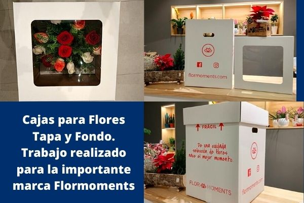 Cajas para Flores con Tapa y Fondo