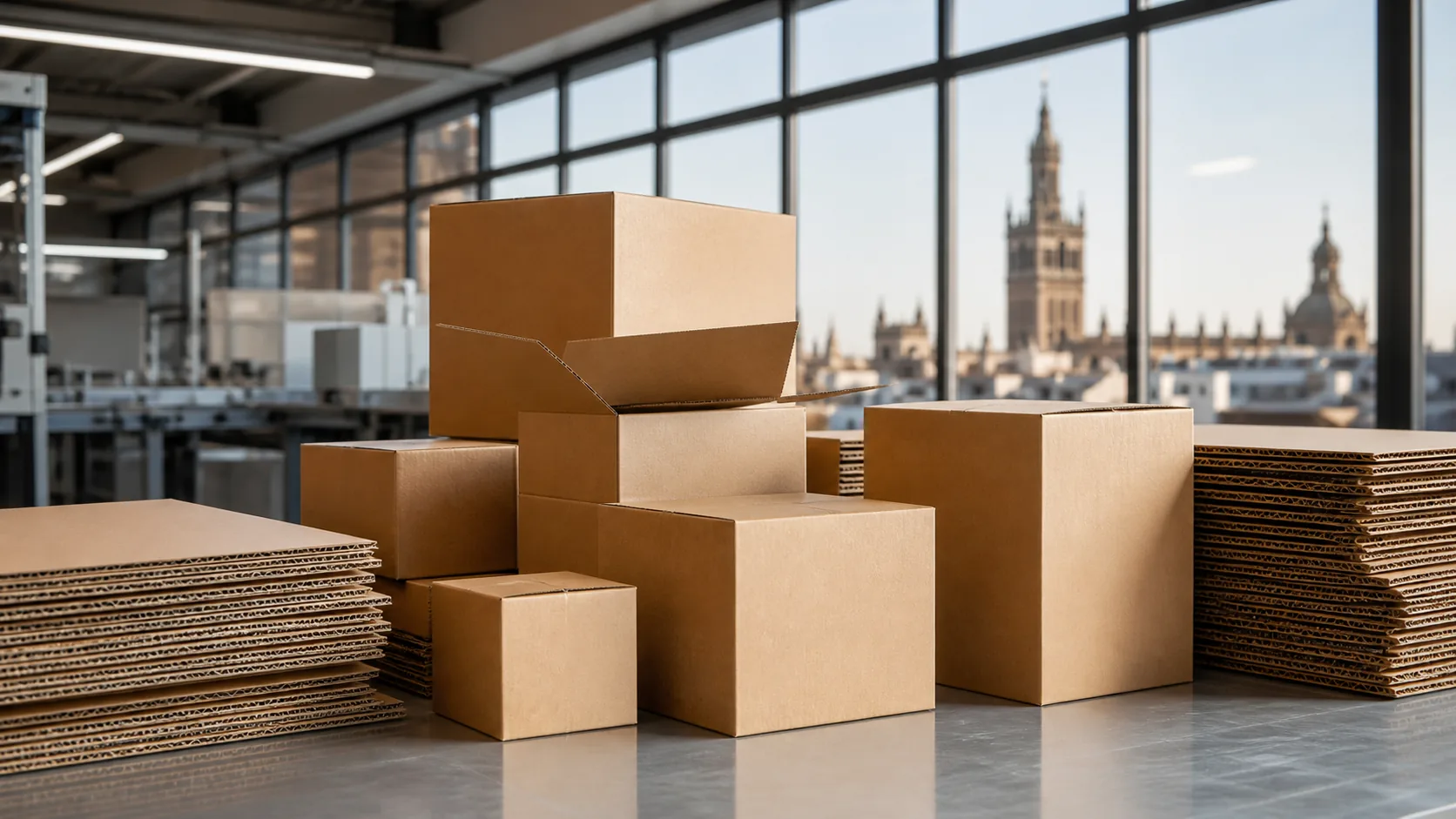 Fabricación de cajas de cartón para empresas de Sevilla