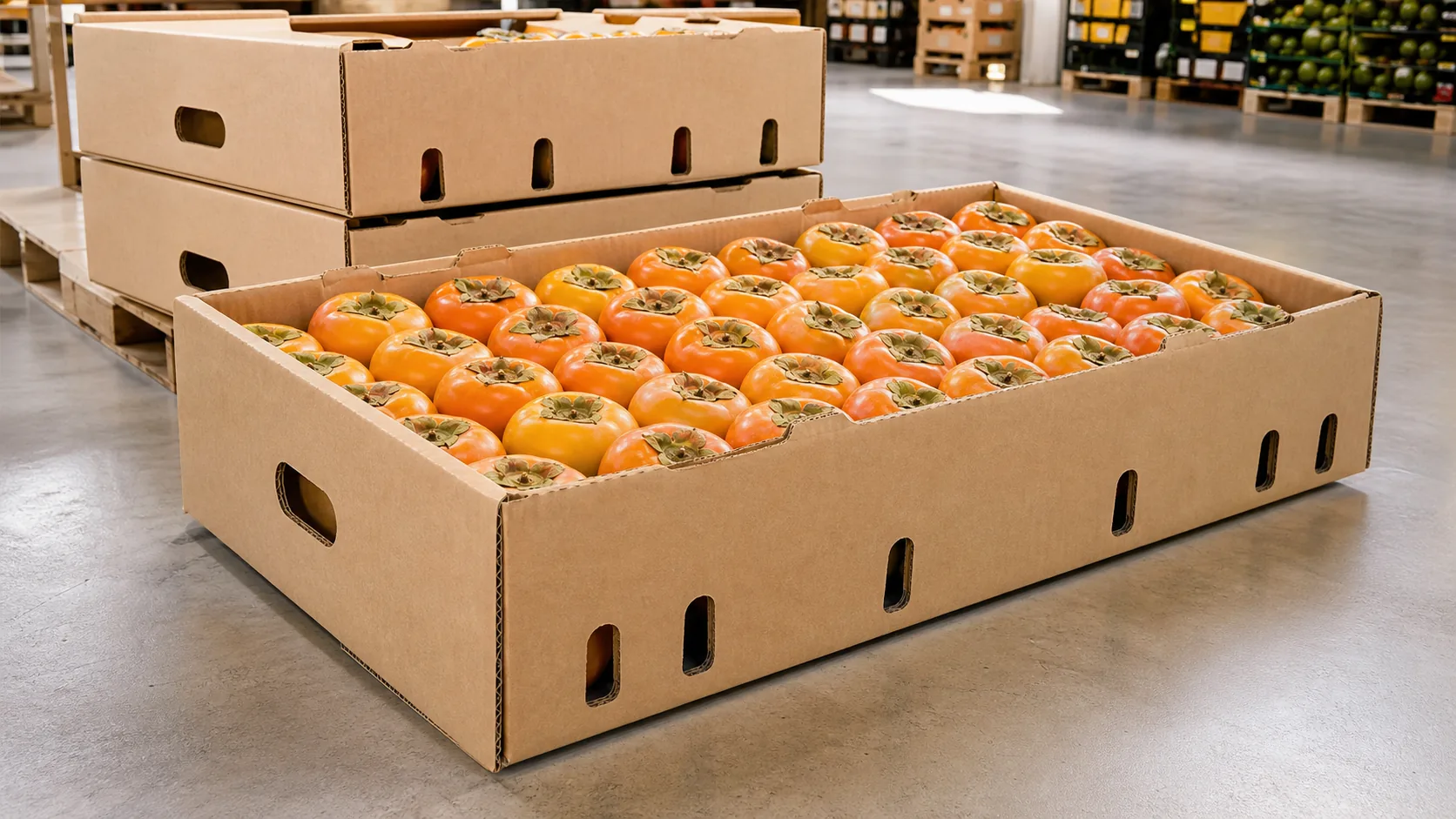 Cajas de cartón para transportar Kakis Persimon